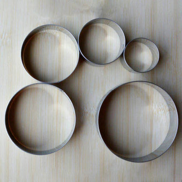 5 Pc Stainless Steel Round Cutters